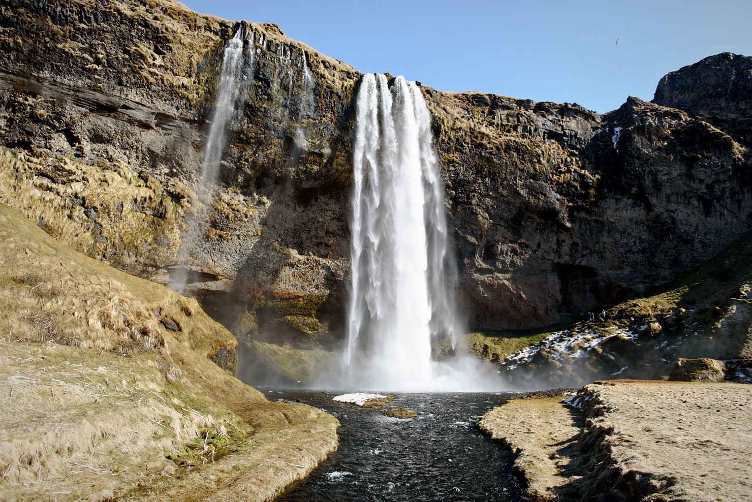 Road Trip in Iceland, the South Coast. Seljalandsfoss Waterfall.