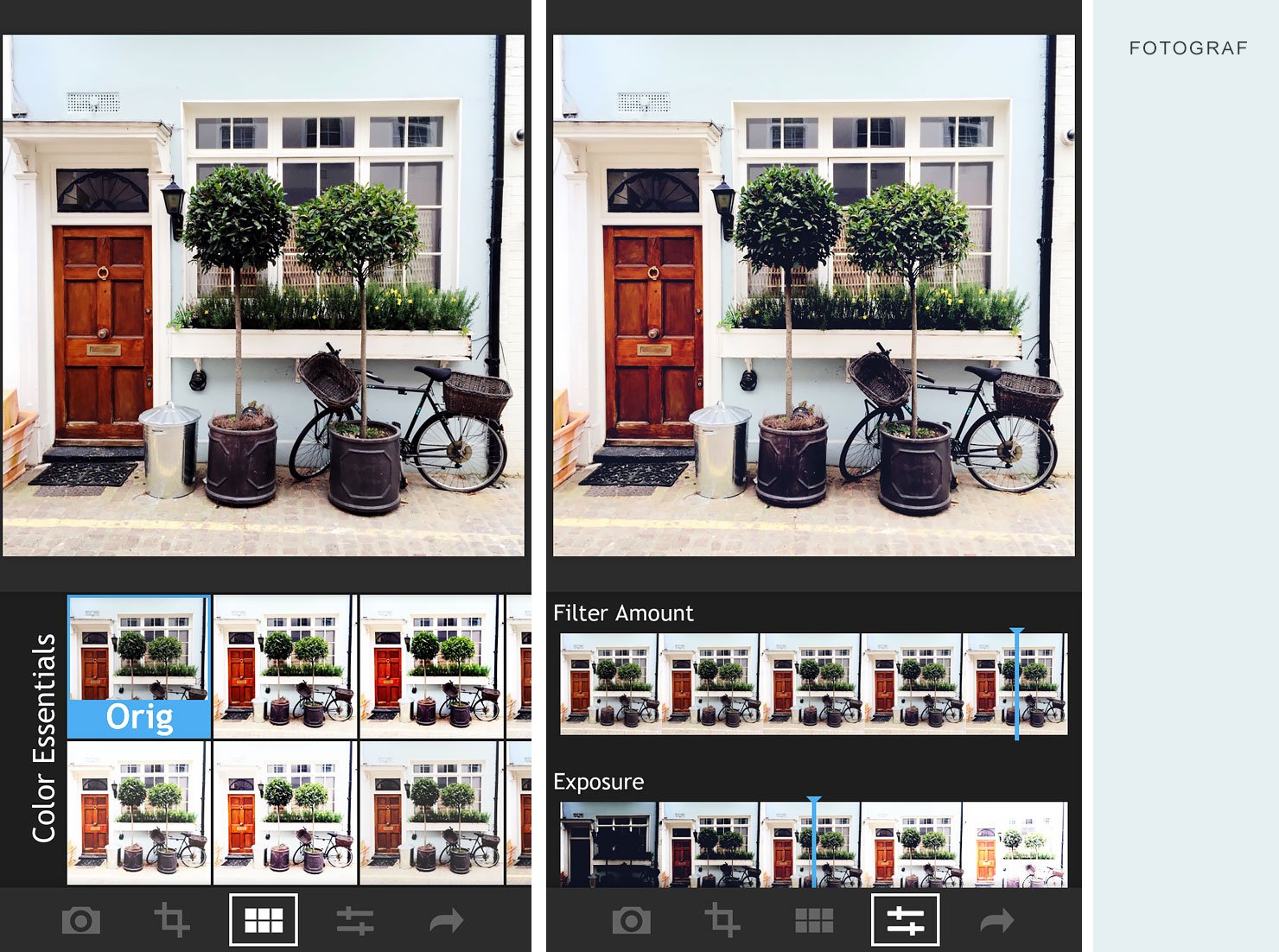 5 Steps and 5 Apps for better Instagram photos - Editing app Fotograf