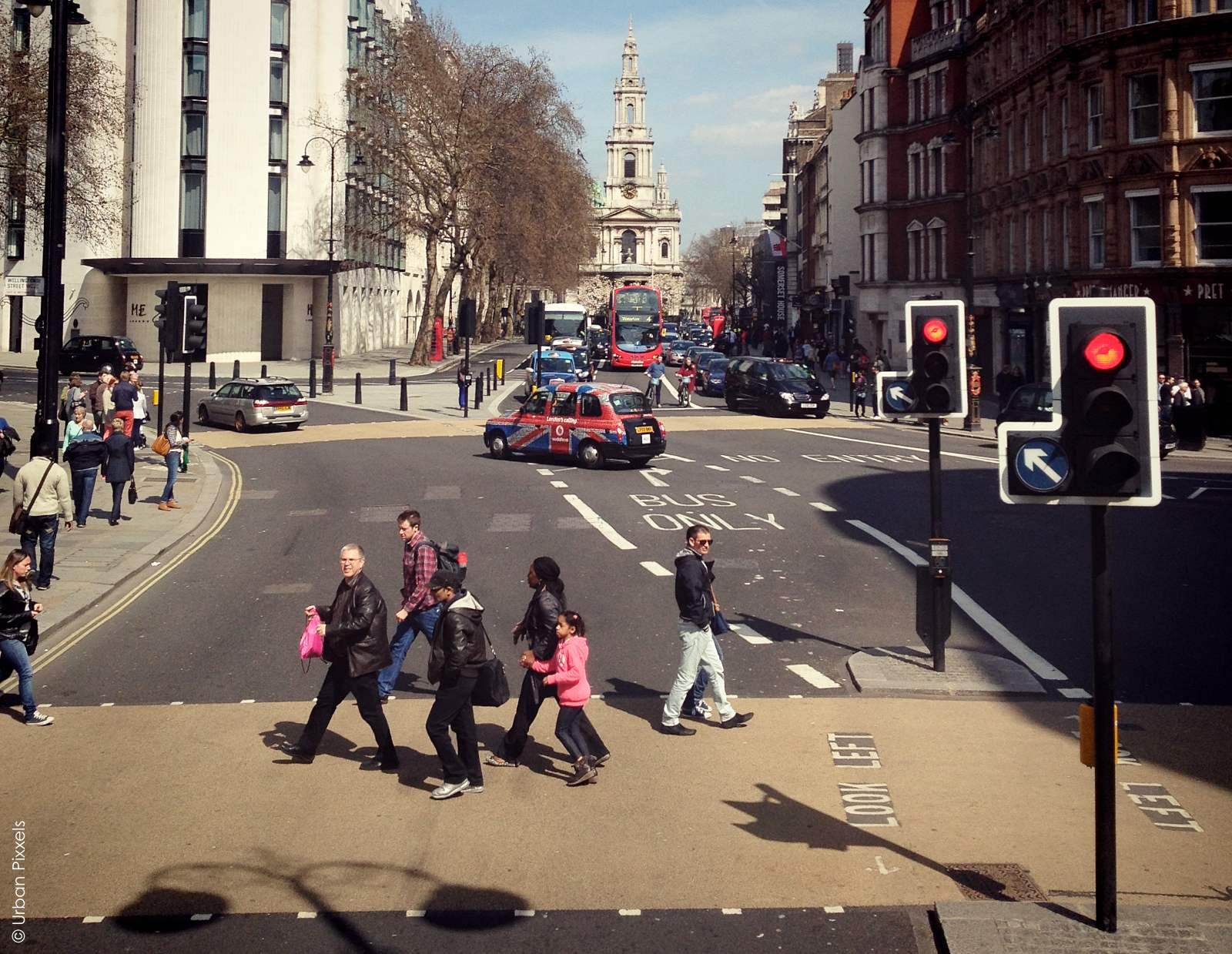 Crossing the street in London