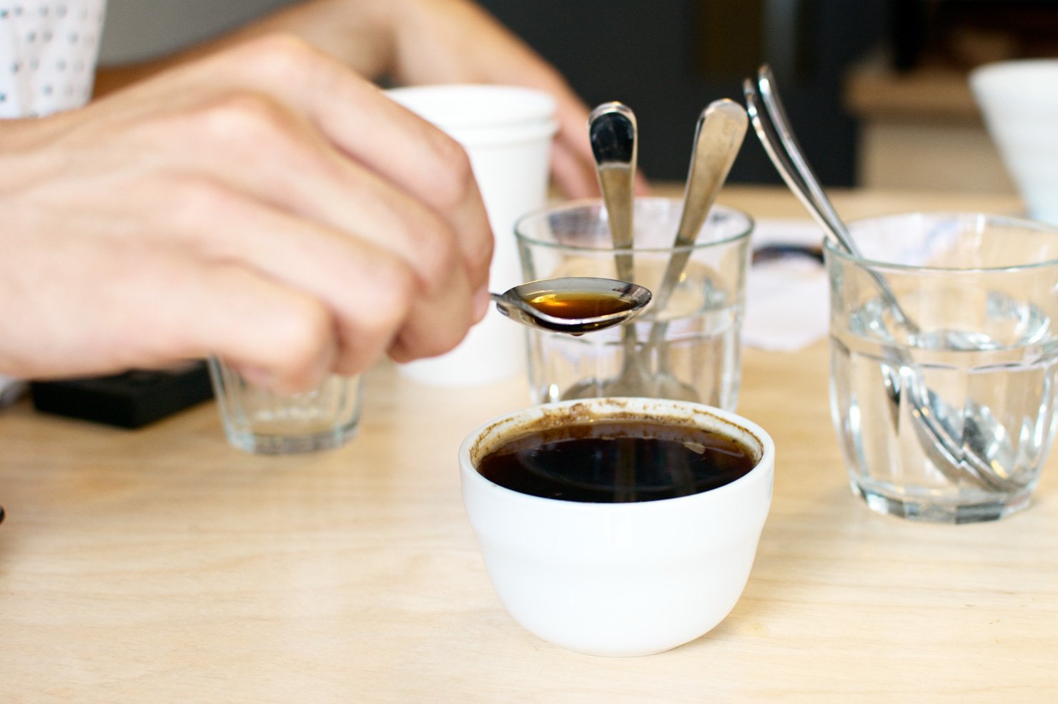 Coffee tasting (or cupping) at Drink, Shop & Dash - a new specialty coffee bar in King's Cross in London
