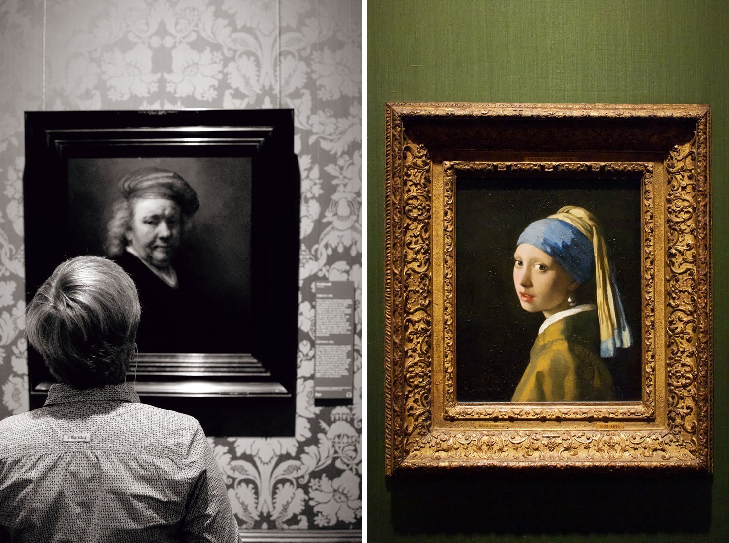 Mauritshuis museum in Den Haag with paintings by Rembrandt and Vermeer (Girl with the Pearl Earring)