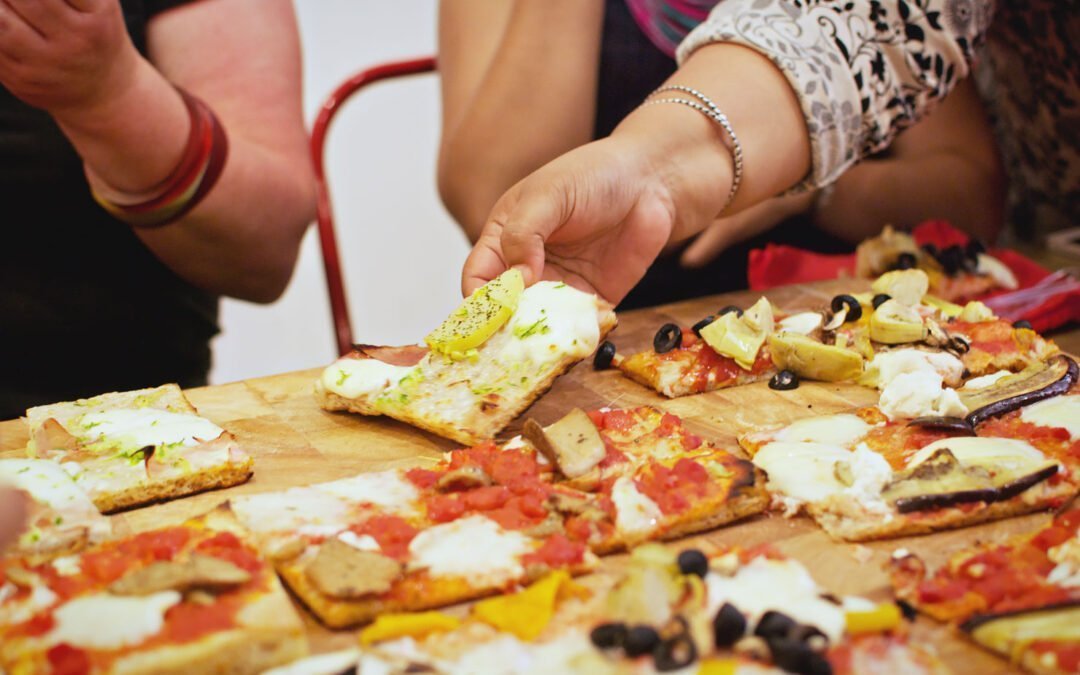 Pizza loving bloggers at Pizza Rossa