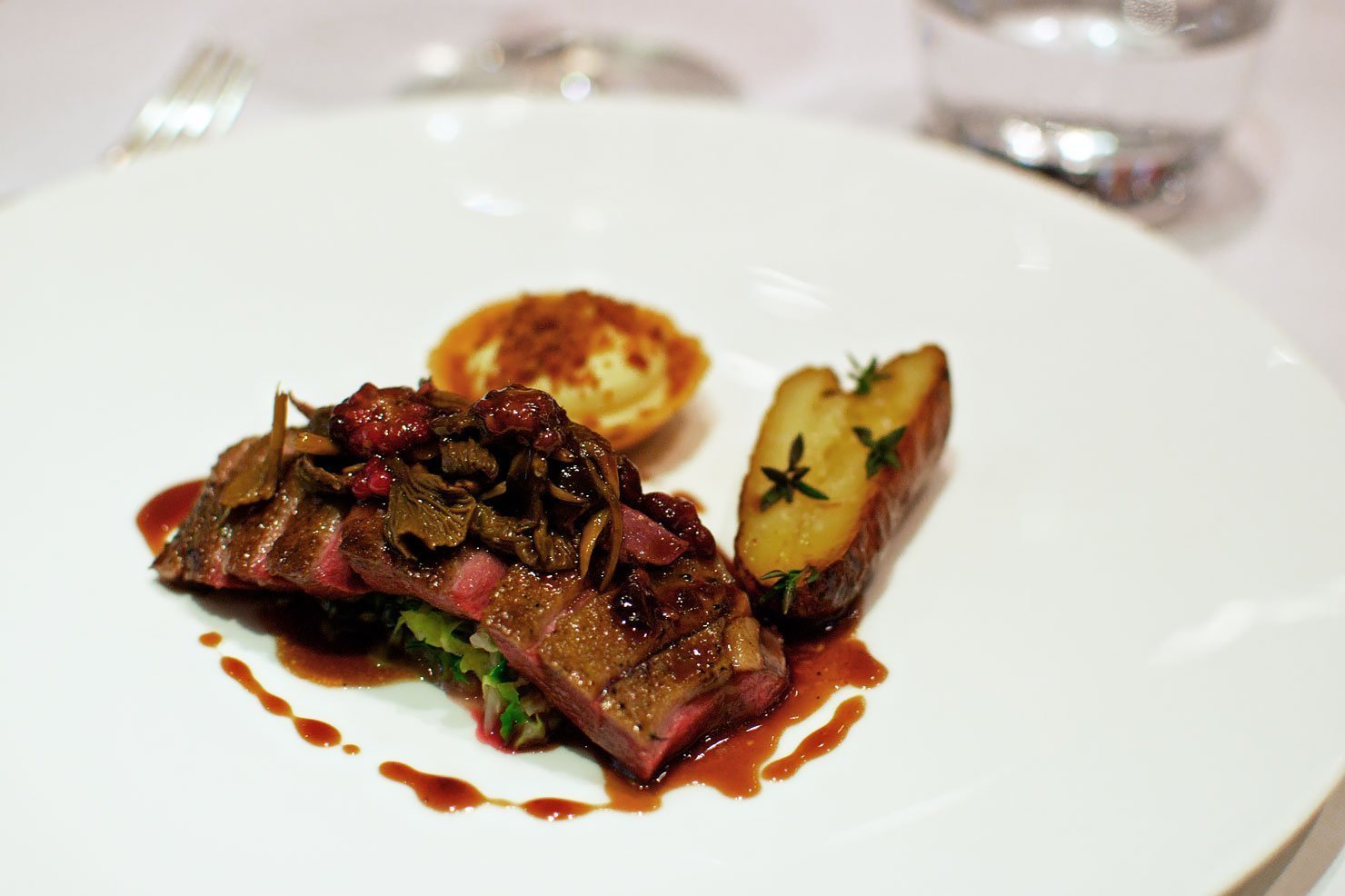 Review of a TRULY luxurious gift experience at The Square Restaurant in London. Main: Roast breast of mallard.