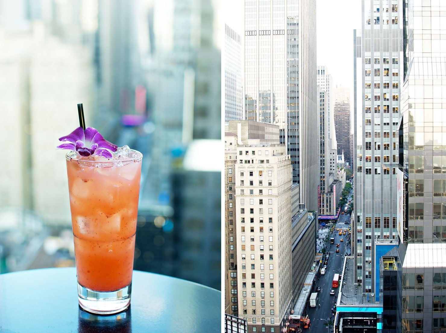 Cocktails with a view at the Cloud Bar of citizenM hotel New York
