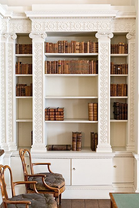 The library at Osterley Park, an 18th century mansion in London