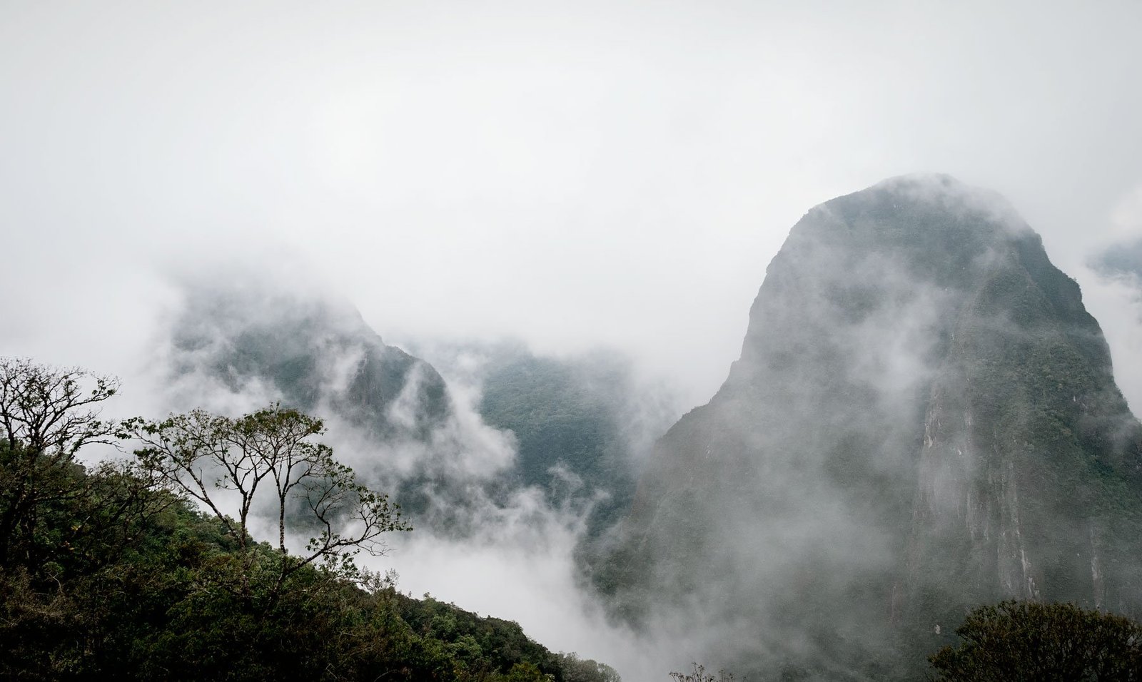 Peru - Fog at Machu Picchu