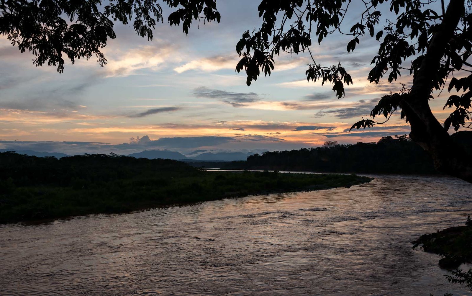 Sunset in Madidi National Park, Amazon Jungle in Bolivia