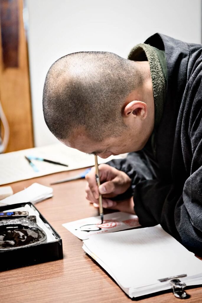 Koyasan Ekoin Temple | Sleeping in a Japanese Buddhist temple: a unique stay you'll never forget (Monk Calligraphy)