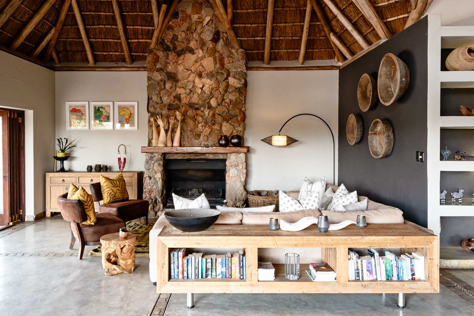 Lounge area at Klaserie Sands River Camp - - Check out my review of staying at Klaserie Sands River Camp, a beautiful boutique (4 suites), luxury safari lodge in Greater Kruger (Big 5), South Africa
