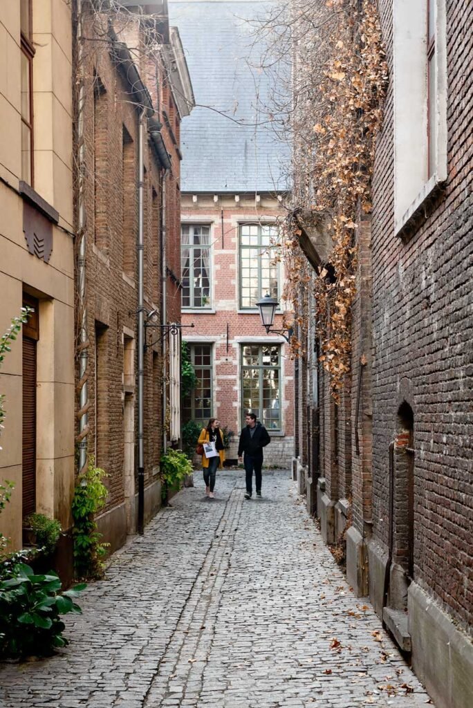 Narrow streets at the beguinage (Begijnhof) in Mechelen. Read my blog post '11 Great Things to Do in Mechelen, Belgium' for more tips