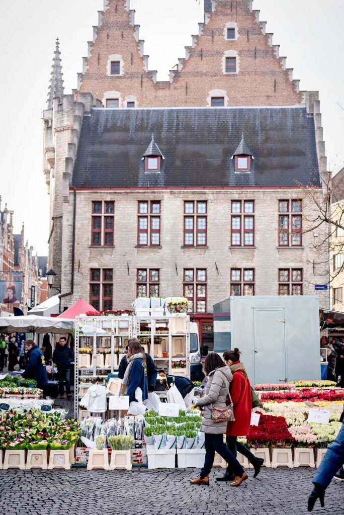 Weekly market on the Grote Markt in Mechelen. Read my blog post '11 Great Things to Do in Mechelen, Belgium' for more tips