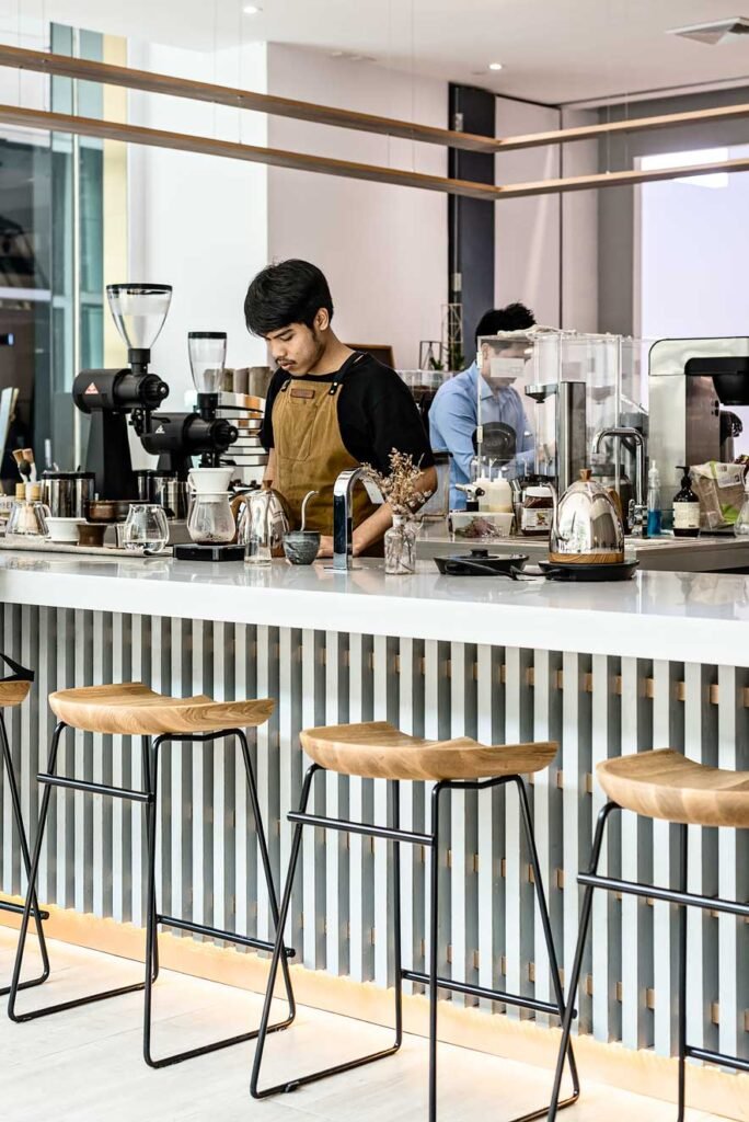 Høst x Amber in Bangkok, Thailand. For the most spectacular and most expensive coffee in town.