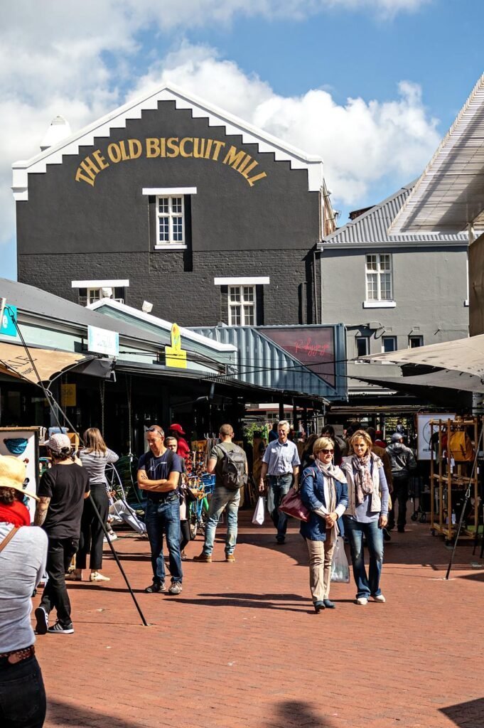 the vibrant Neighbourgoods Market, located at the Old Biscuit Mill (warehouse) in Woodstock