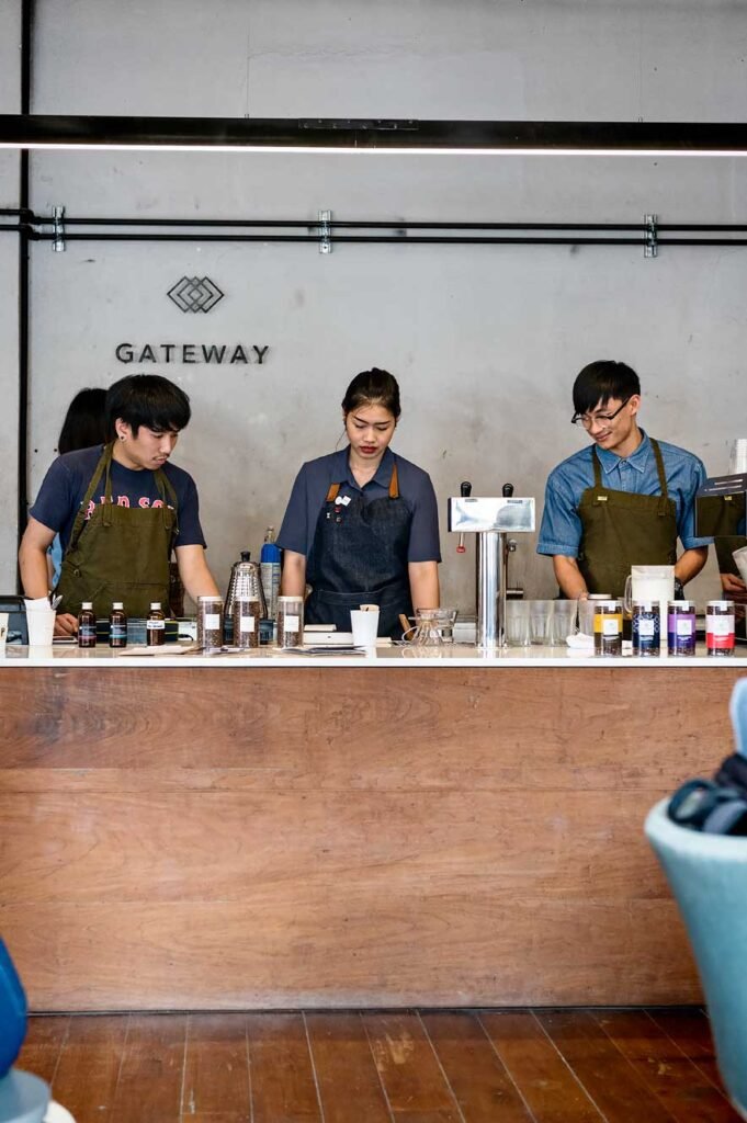 Gateway Coffee Roaster is a bit of a hidden gem just outside the walls of the old city in Chiang Mai
