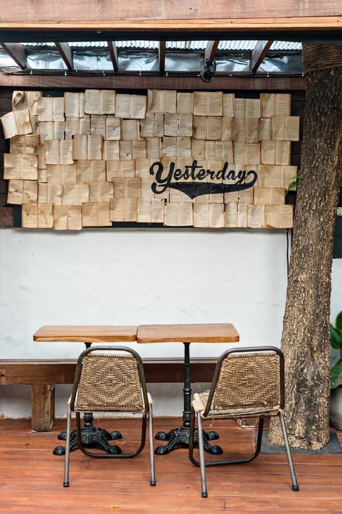 The Yesterday Café in Chiang Mai, next to the Yesterday Hotel in Nimman, is a beautiful place serving great coffee and delicious food.