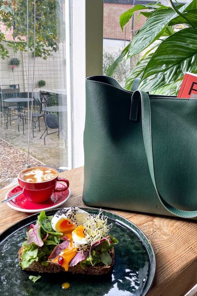 Brunch and coffee at Lot Sixty One in The Hague, the Netherlands and Away tote bag