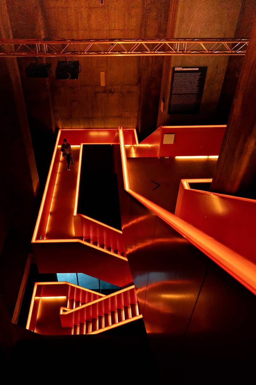 Staircase by Rem Koolhaas in the Ruhr Museum of Zollverein in Essen Germany