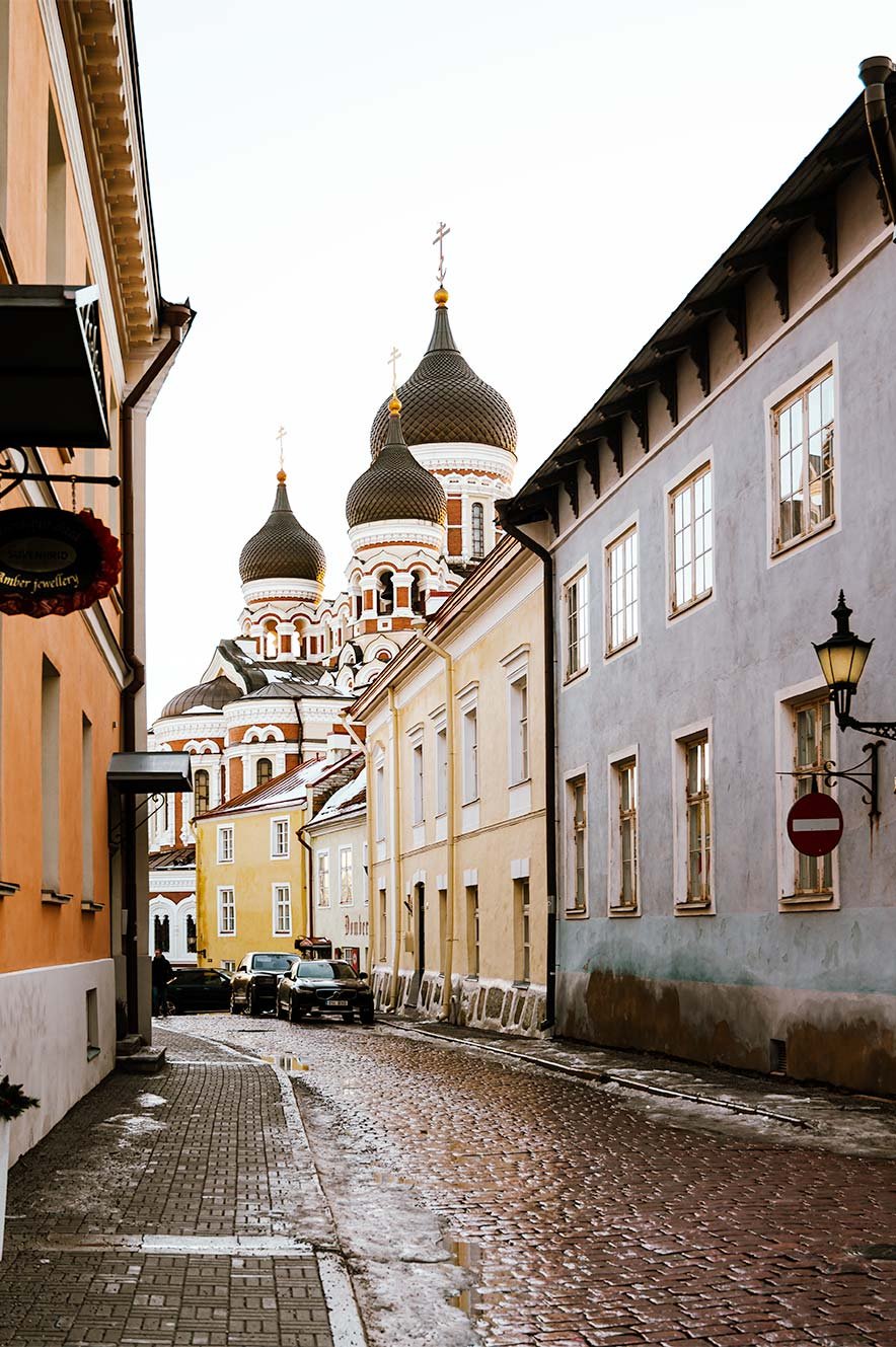 Toompea Hill in Tallinn met de Alexander Nevsky kathedraal