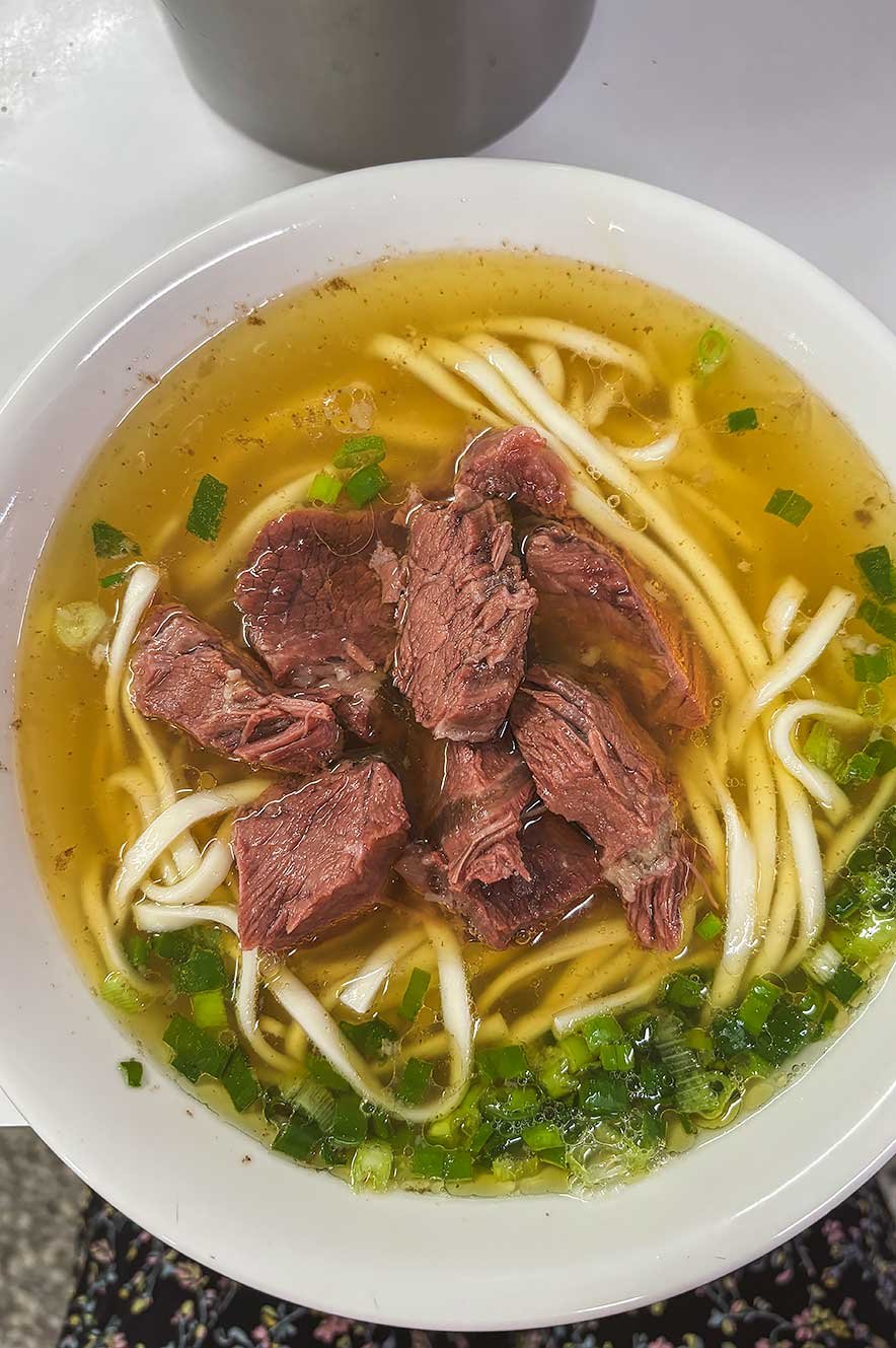 Beef Noodle soup restaurant in Taipei, Taiwan