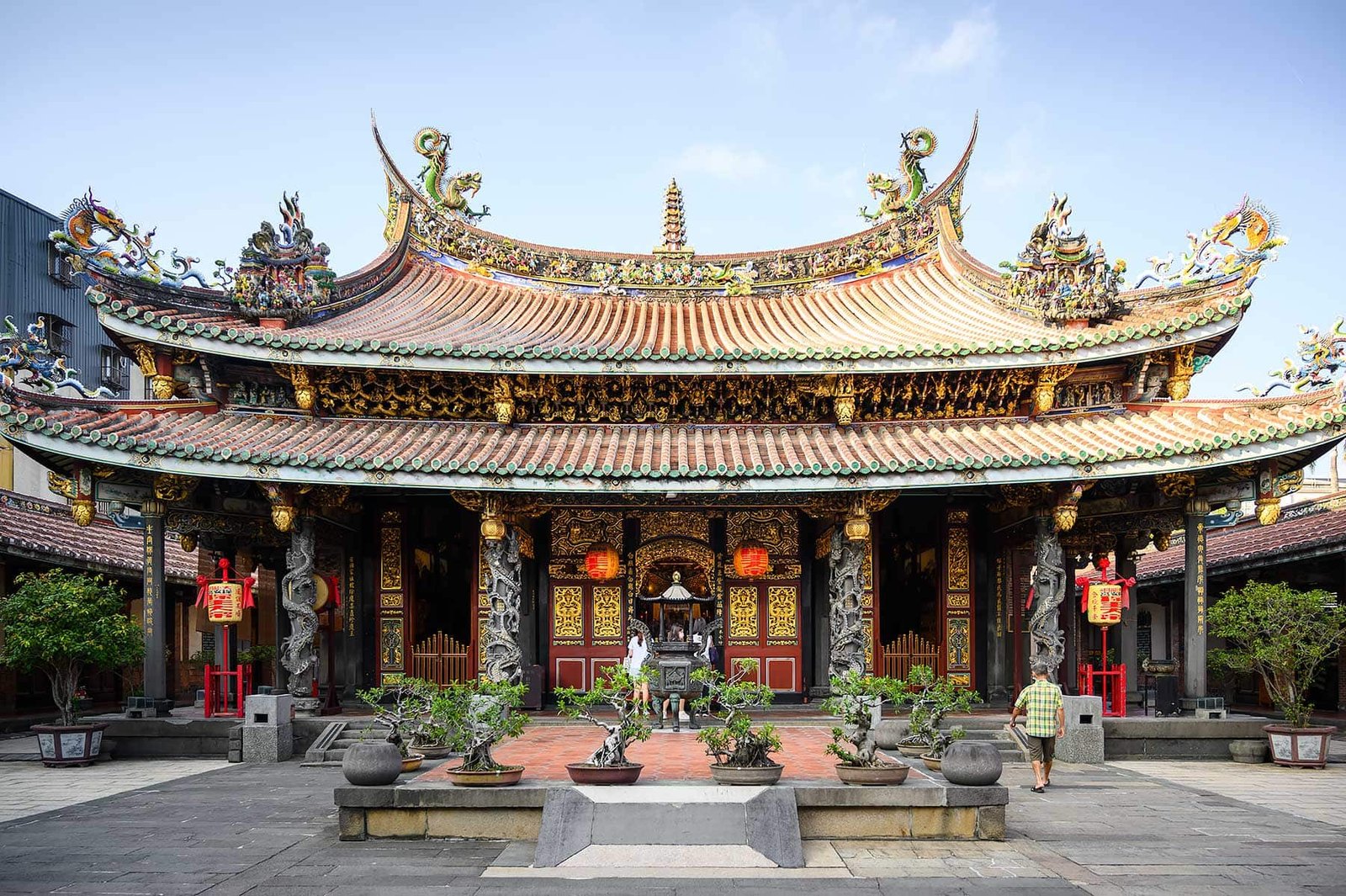 Dalongdong Bao'an Tempel in Taipei. Als je maar één tempel in Taipei wilt bezoeken, is dit de mooiste.