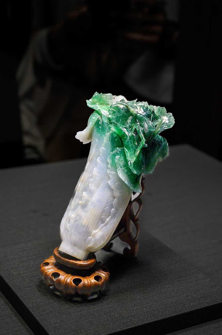 Jade cabbage, one of the most famous artworks at the National Palace Museum in Taipei