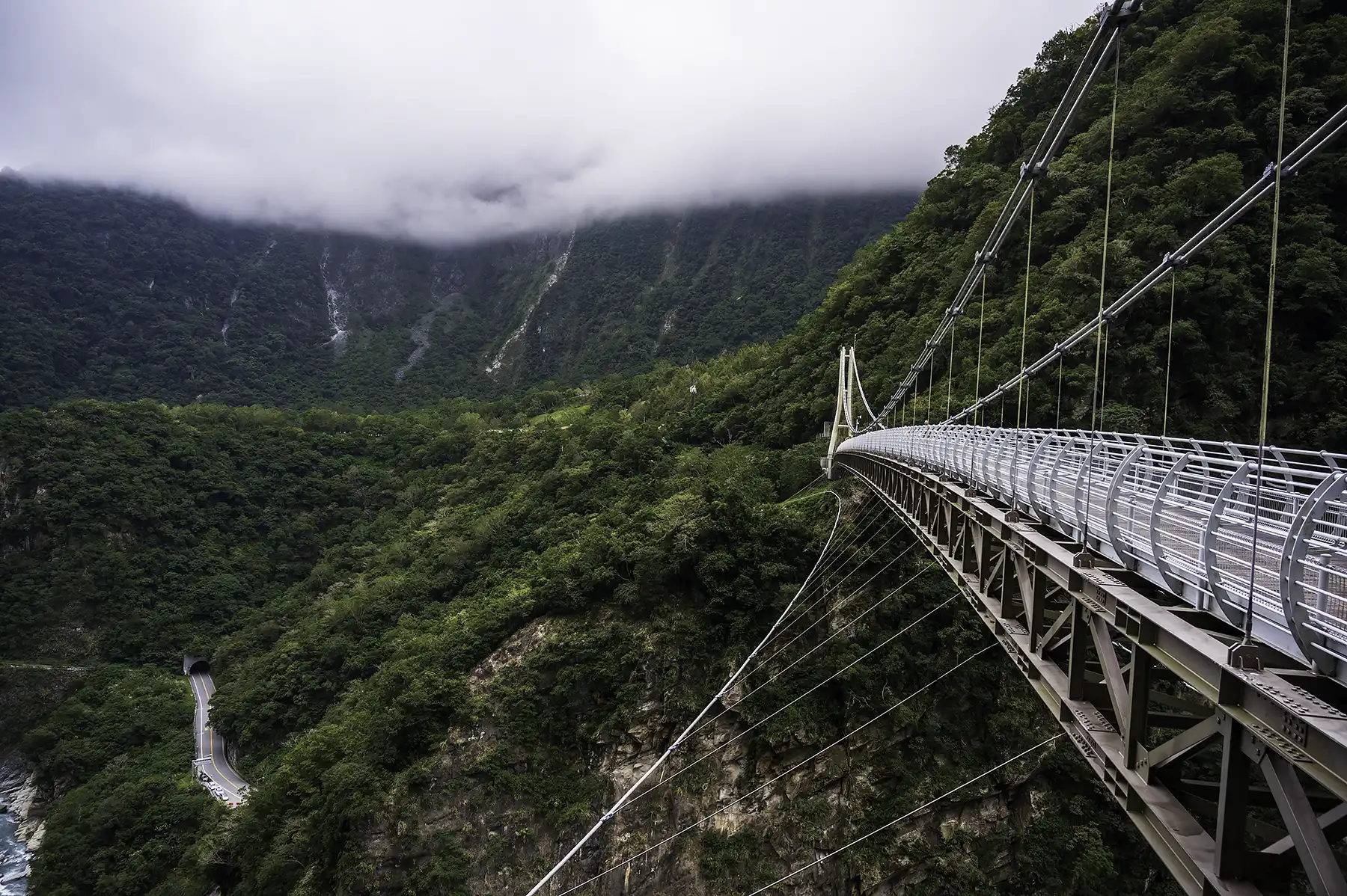 Buluowan Suspension Bridge - a must see on a day trip to Taroko Gorge from Hualien