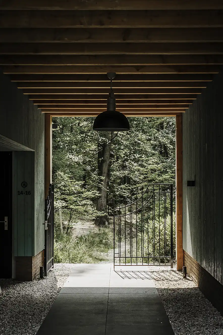 Gate to the forest at Boutique Hotel Beekhuizen