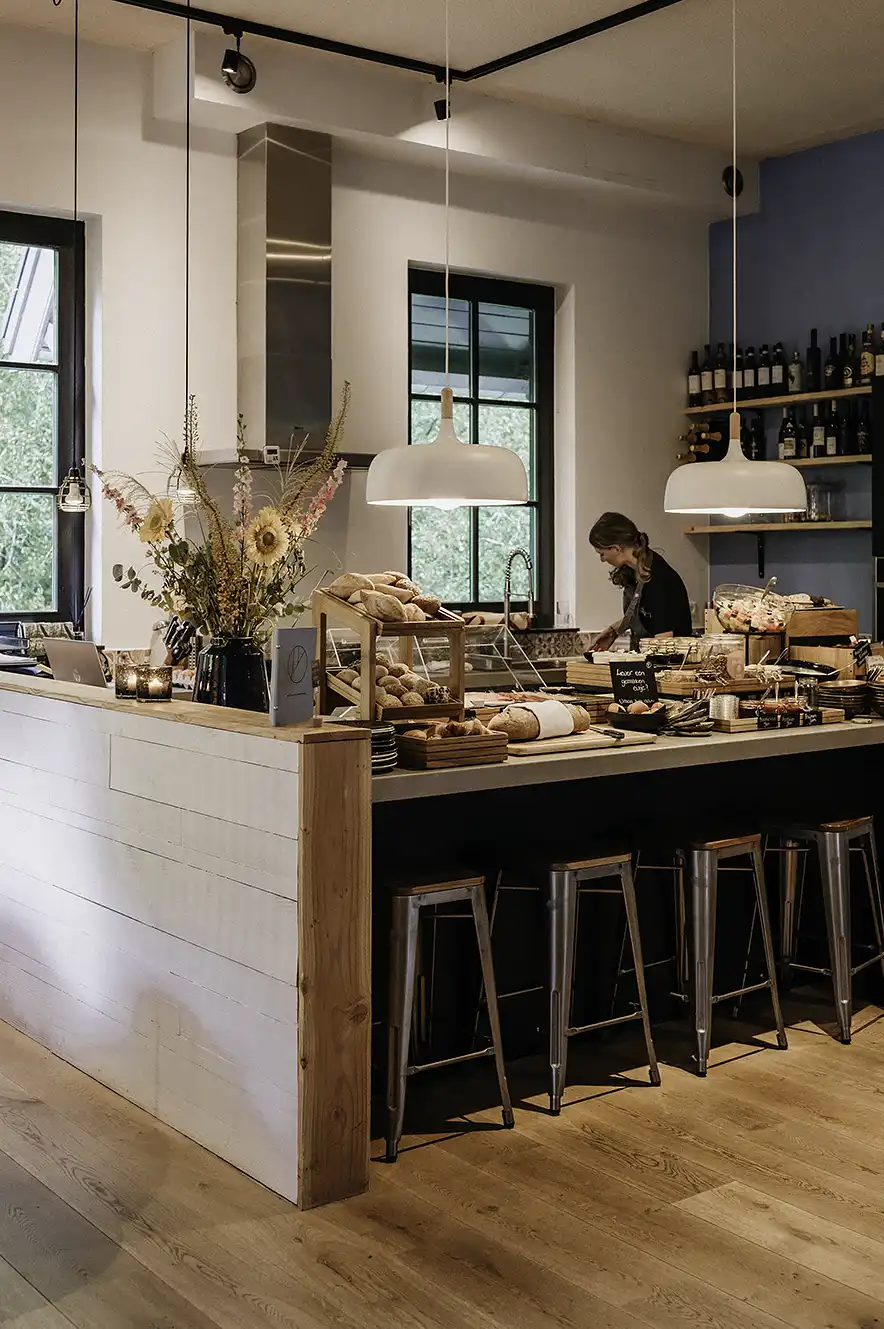 Breakfast at Boutique Hotel Beekhuizen in national park Veluwezoom, The Netherlands