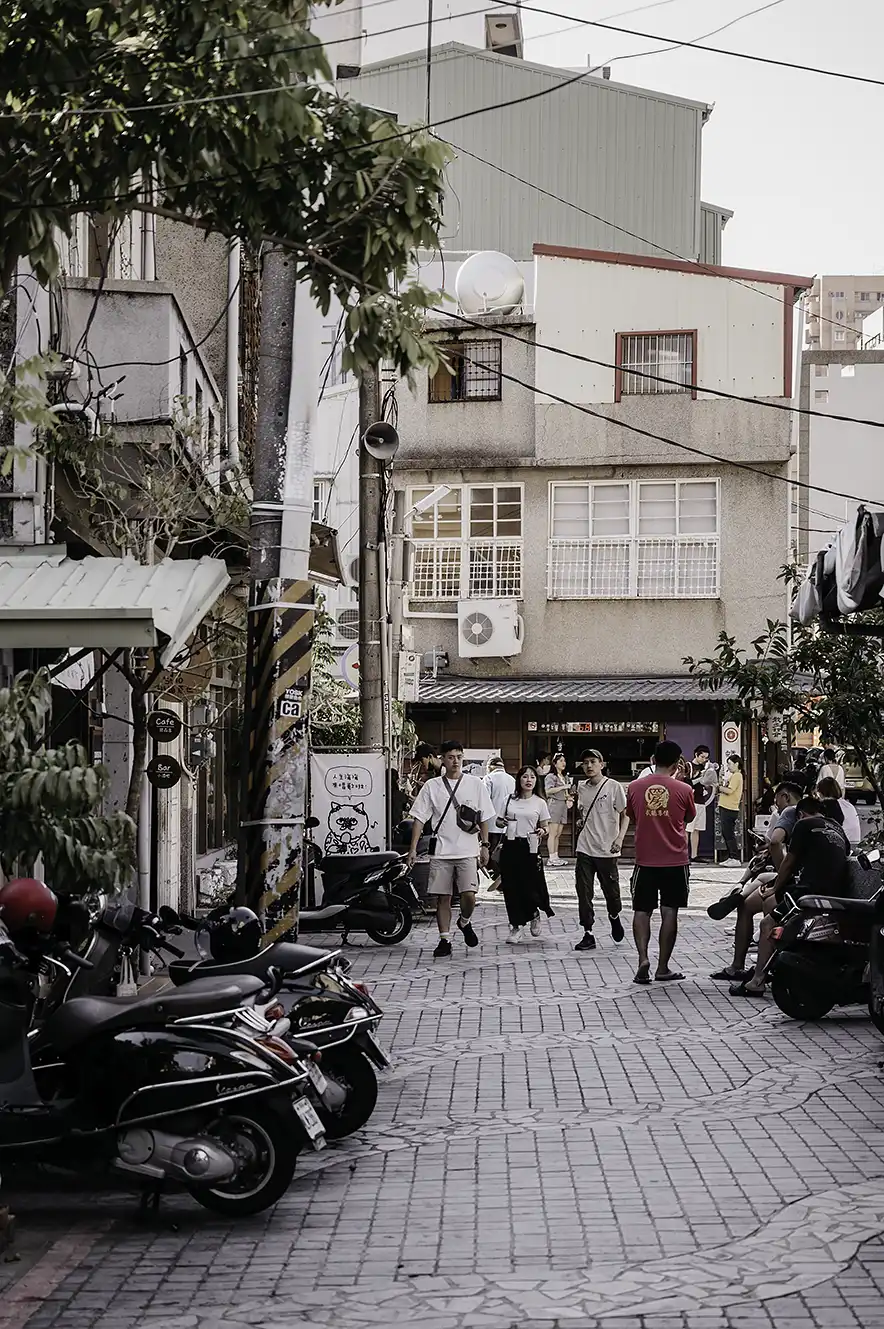 Zhengxing Street in Tainan, Taiwan. Een van de leukste straten om te bezoeken voor foodies 