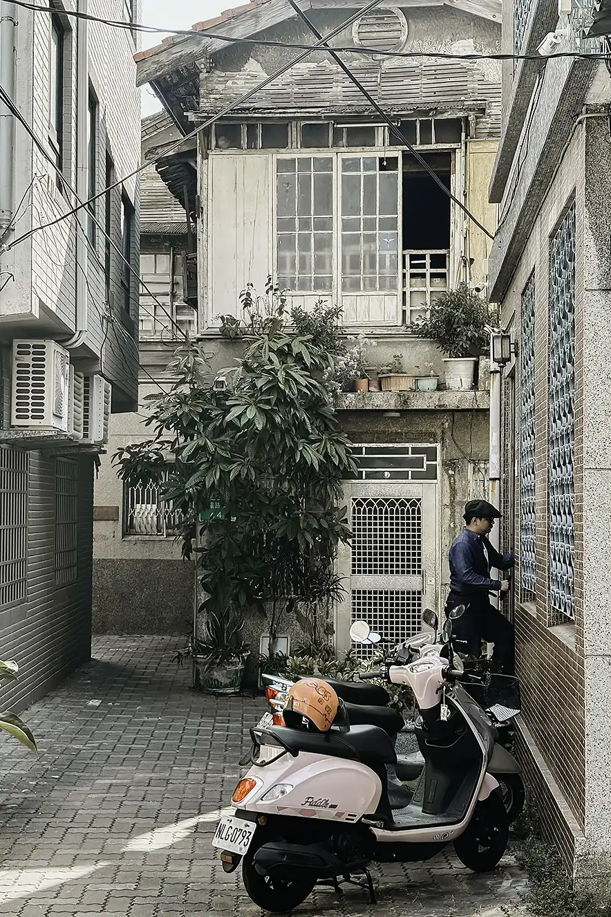 Charming street in Tainan, Taiwan