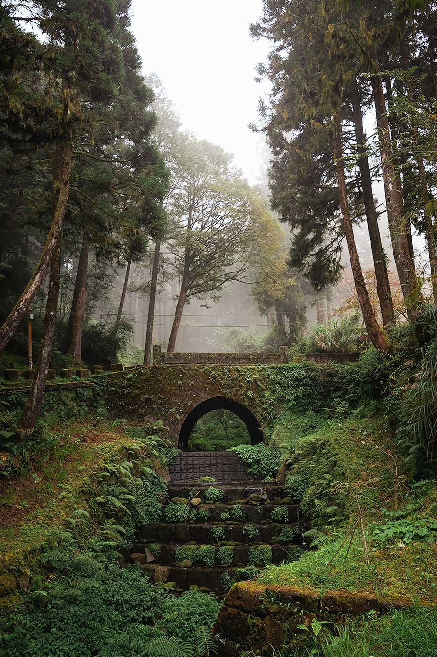 Xianglin arch brug in Alishan, Taiwan