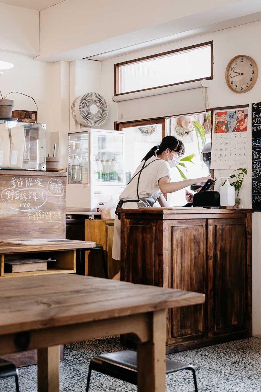 Inside breakfast restaurant Good Morning in Chiayi, Taiwan