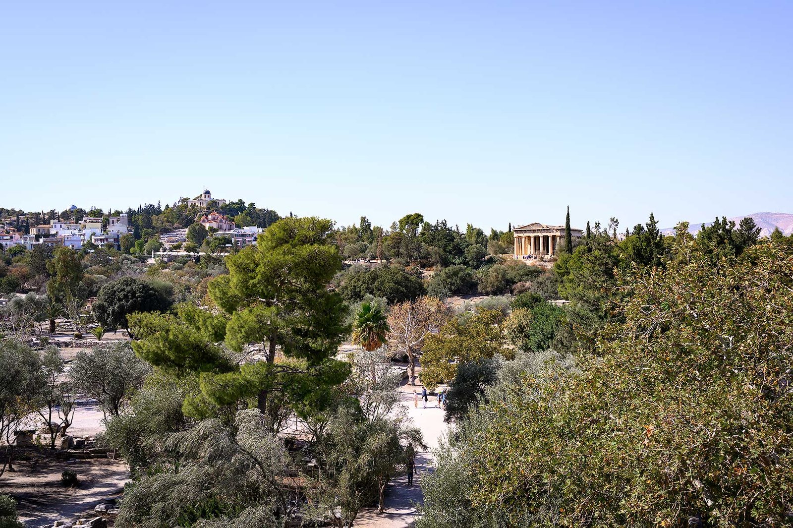 Ancient Agora and Temple of Hephaestus in Athens, Greece