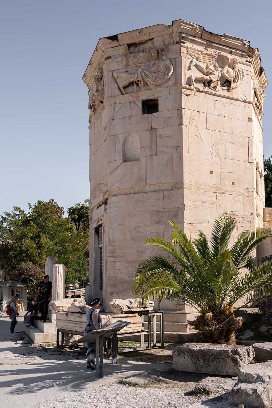 Tower of the Winds at the Roman Agora in Athens, Greece