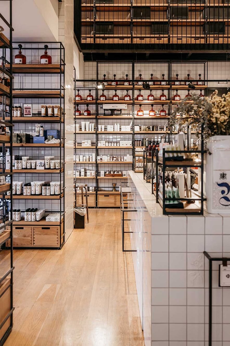 Beautiful store for skincare Naxos Apothecary in Athens