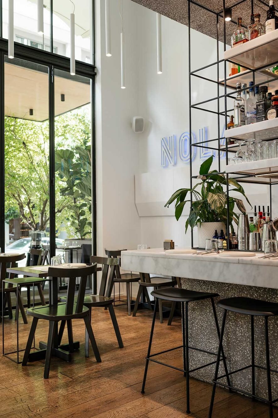 The interior of restaurant Nolan, one of the best places to eat in Athens, Greece