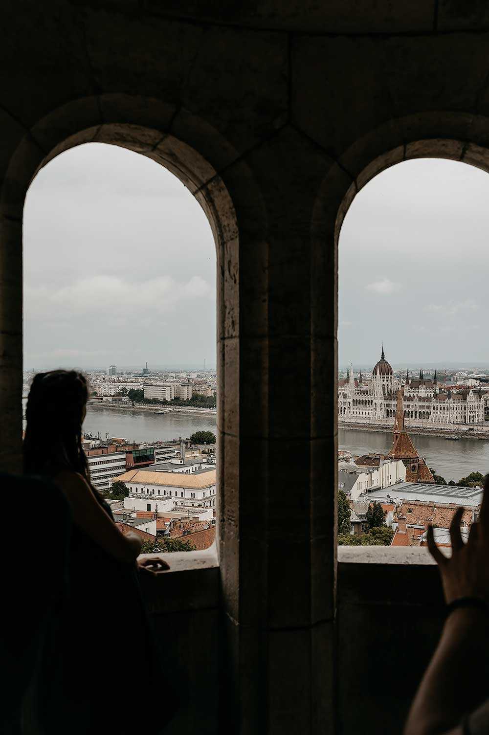 View of the Hungarian Parliament Building from Fisherman's Bastion in Budapest