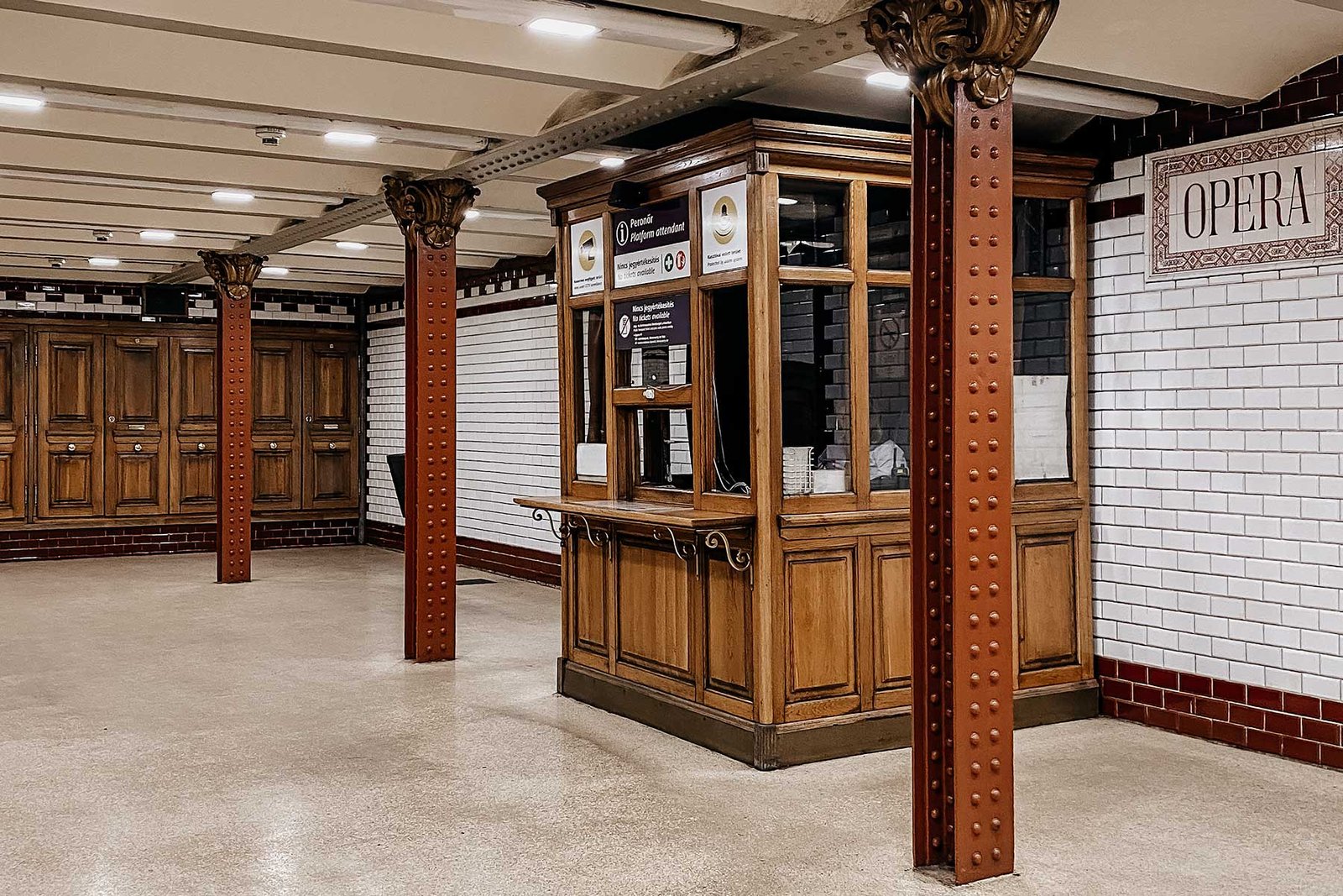 M1 Metro Line, the oldest underground metro on the European continent. Stop Opera station