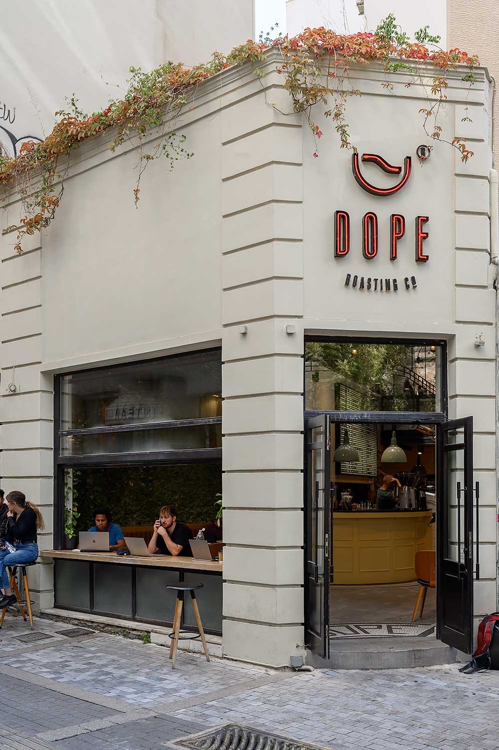 Dope Roasting cafe in Athens for great coffee