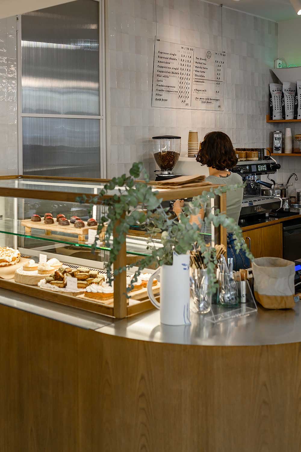 Coffee corner at concept store Ere in Athens