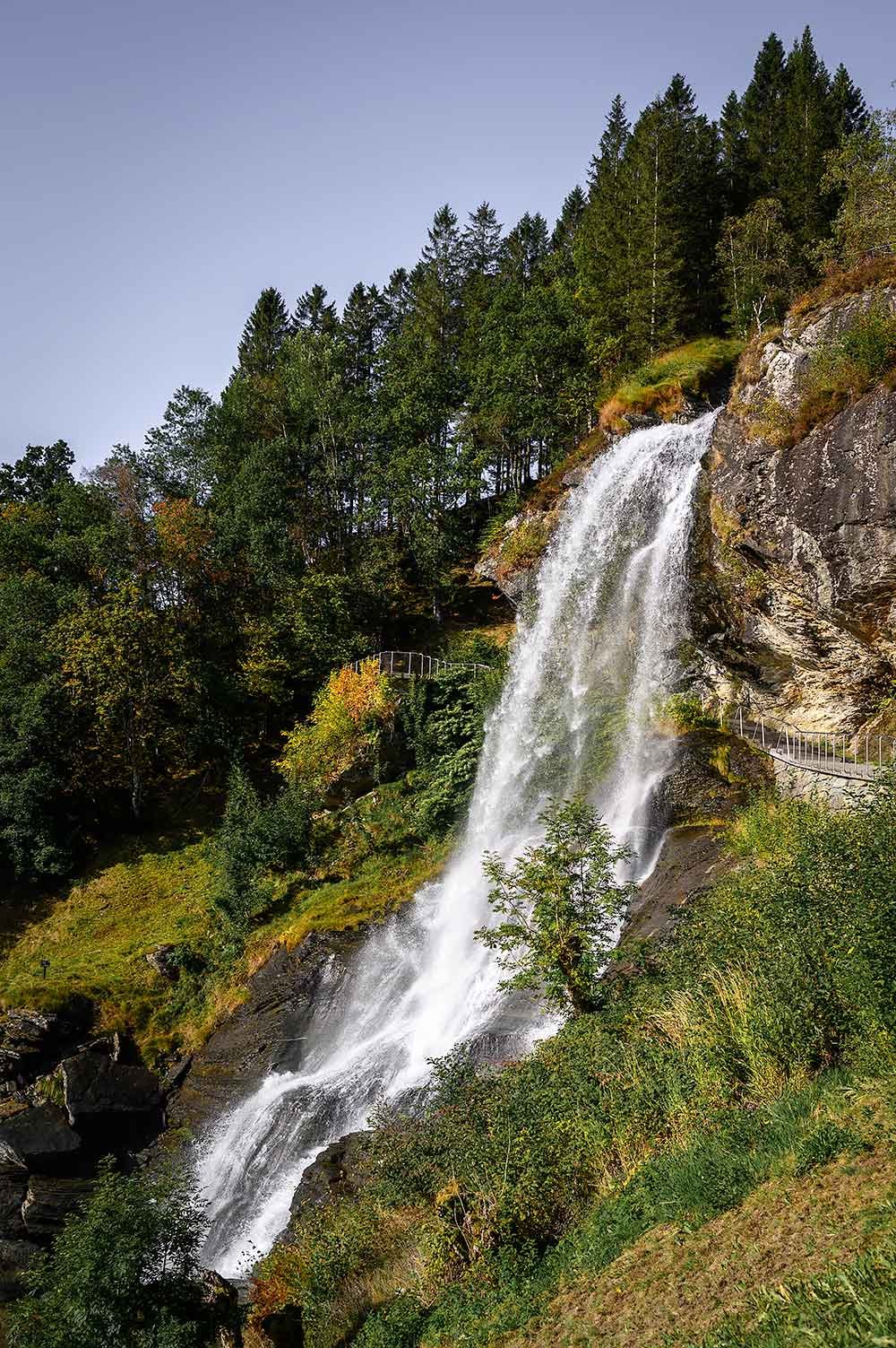 Steinsdalsfossen waterfall in Norway near Bergen