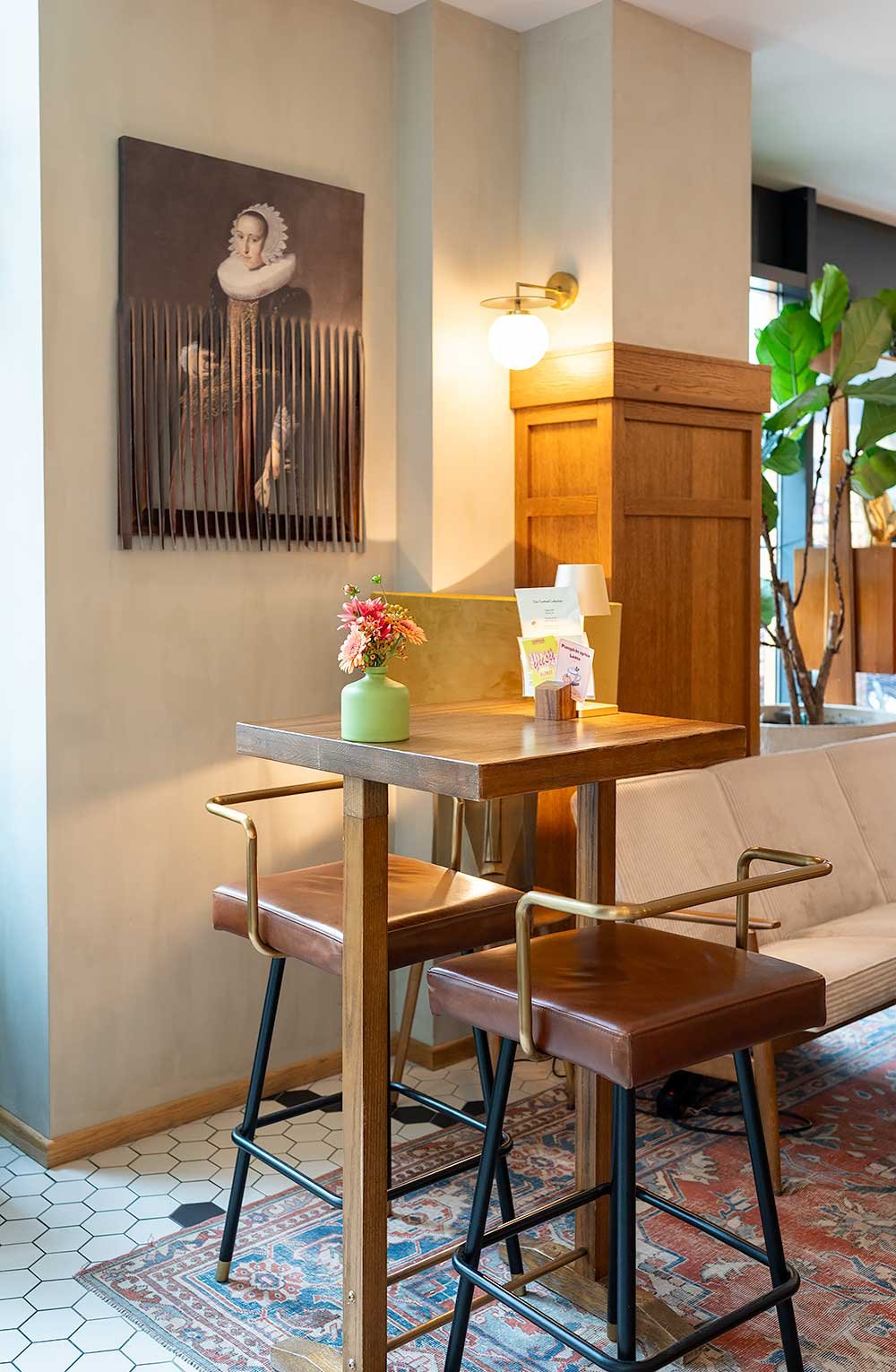 Basecamp lobby at The Collector Hotel in The Hague