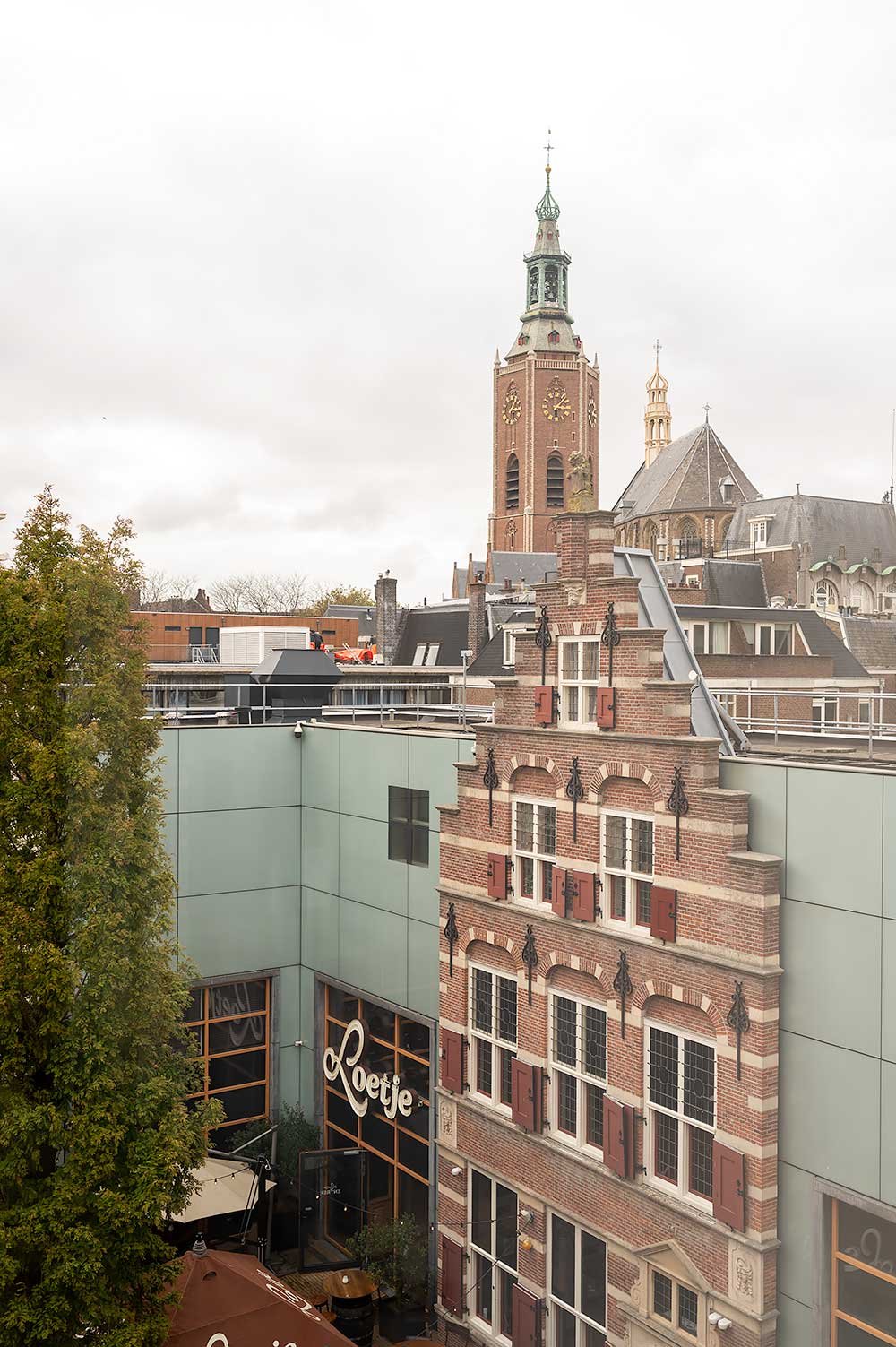View of Haagsche Bluf and church from the Collector hotel