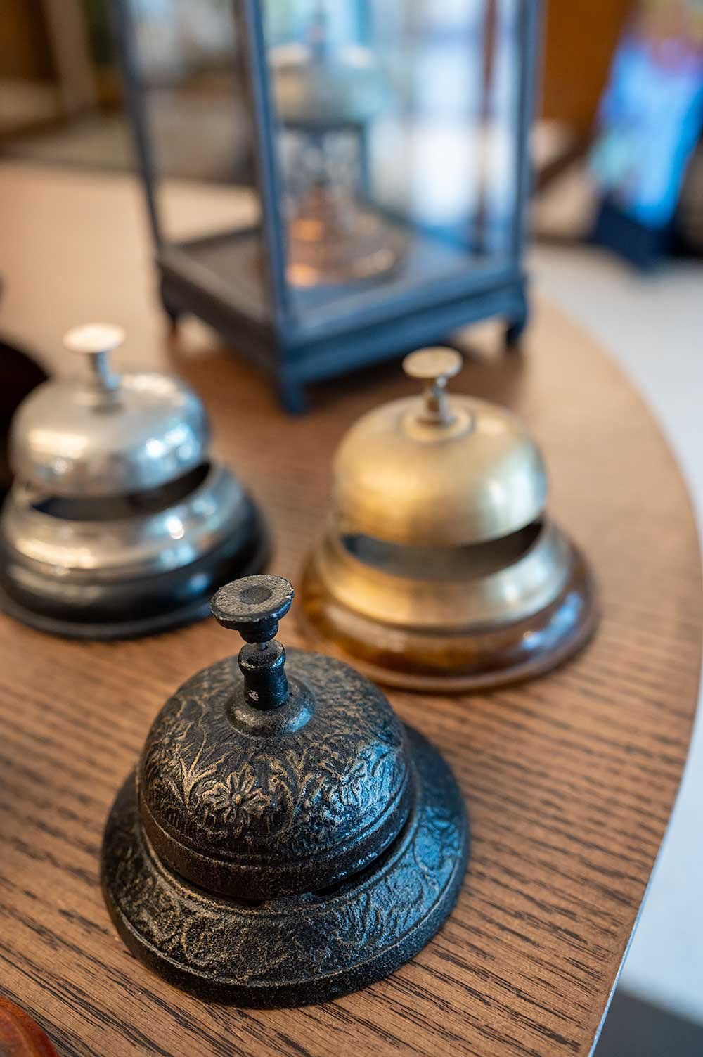 Hotel reception bells at The Collector hotel