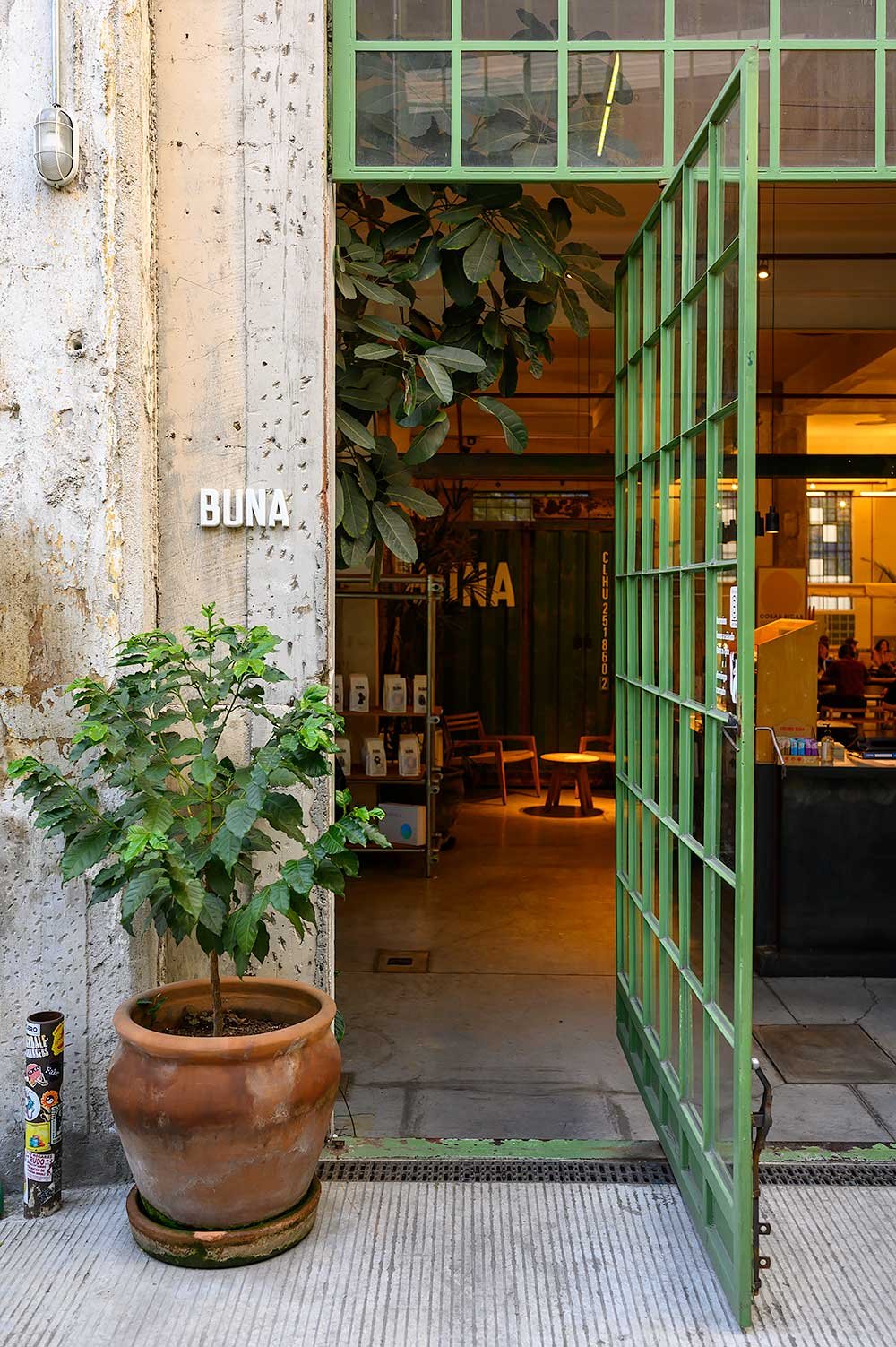 Buna, een van de beste plekken voor goede koffie in Mexico City, lokatie bij La Laguna