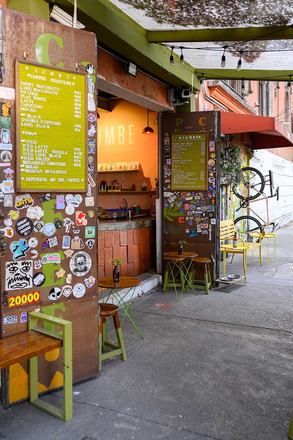 Cumbe coffee roasters, goede plek voor koffie in Mexico City