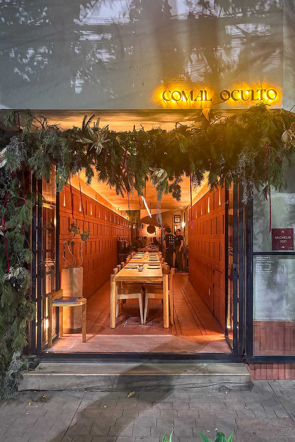 bib gourmand restaurant Comal Oculto in Mexico City