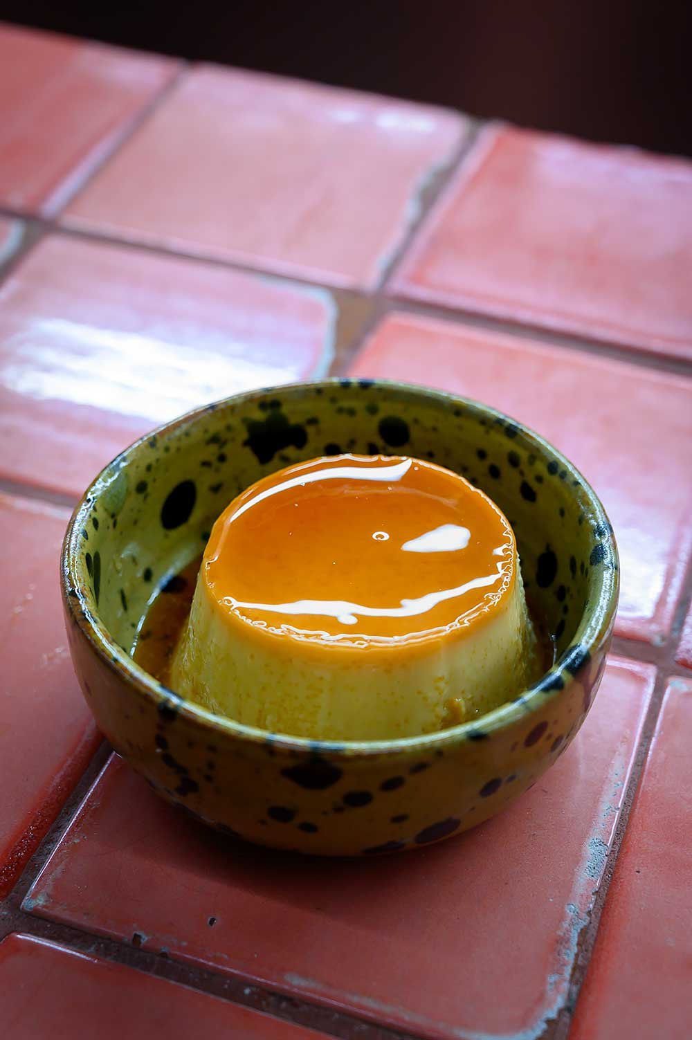 Flan bij Taqueria Maizajo in Condesa, Mexico City