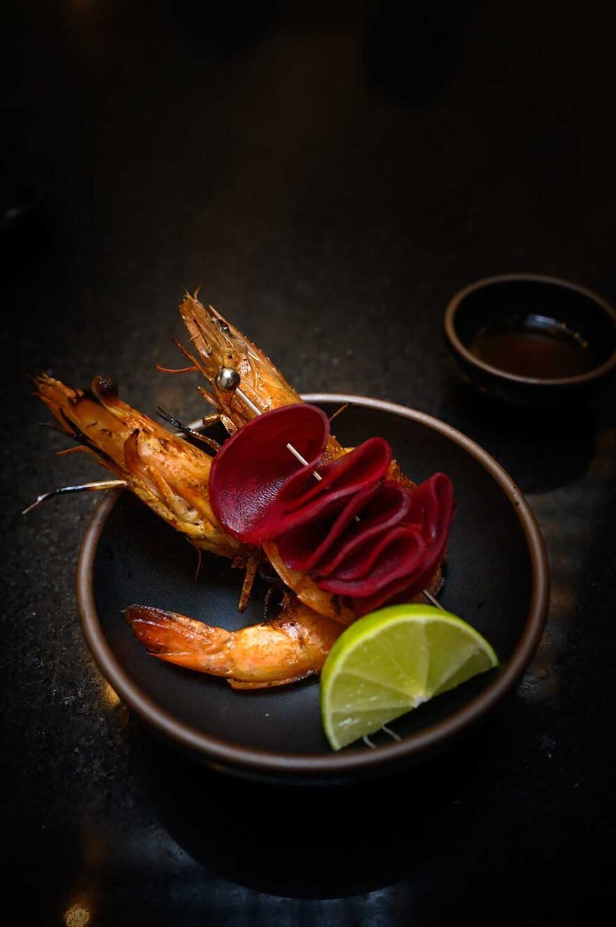 De beroemde gamba's bij Michelin restaurant Masala Y Maiz, een van de beste plekken om te eten in Mexico City