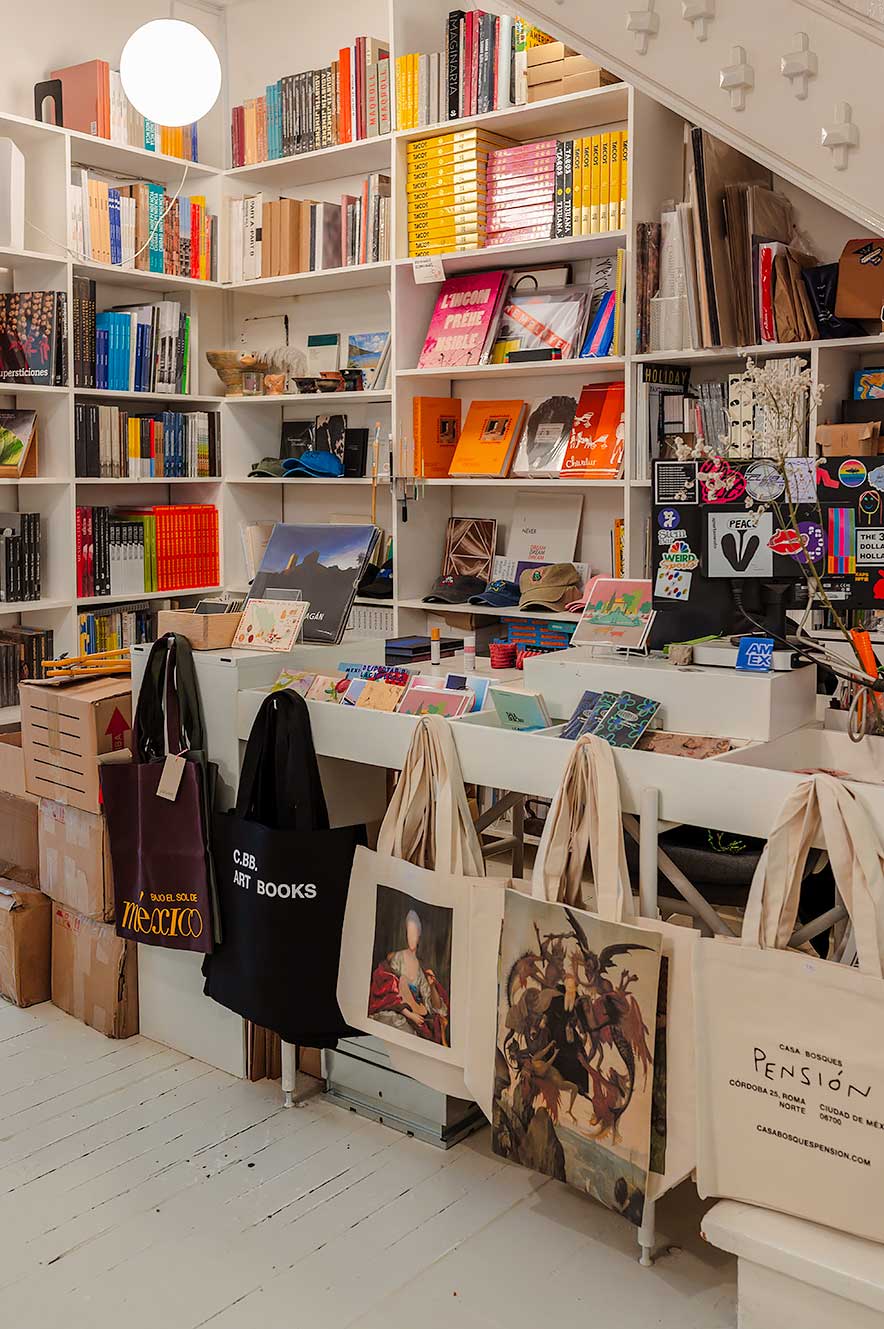 Casa Bosques Bookstore in Roma Norte, Mexico City